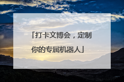 打卡文博会，定制你的专属机器人