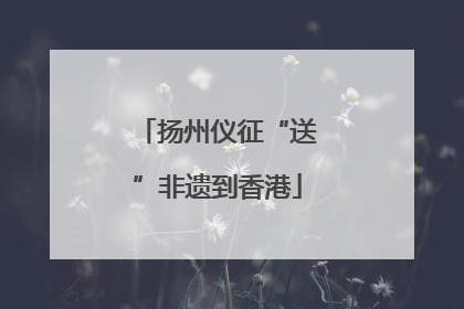 扬州仪征“送”非遗到香港