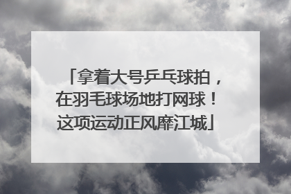 拿着大号乒乓球拍，在羽毛球场地打网球！这项运动正风靡江城