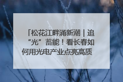 松花江畔涌新潮｜追“光”蓄能！看长春如何用光电产业点亮高质量发展新赛道