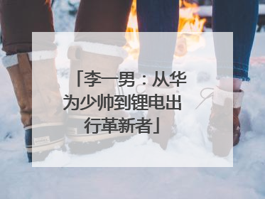 李一男：从华为少帅到锂电出行革新者
