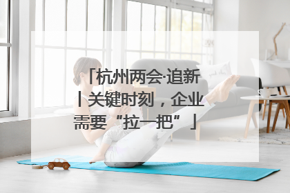 杭州两会·追新丨关键时刻，企业需要“拉一把”