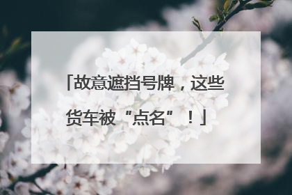 故意遮挡号牌，这些货车被“点名”！