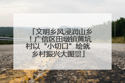 文明乡风浸润山乡！广信区田墩镇黄坑村以“小切口”绘就乡村振兴大图景