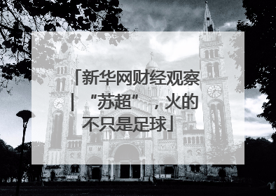 新华网财经观察｜“苏超”，火的不只是足球