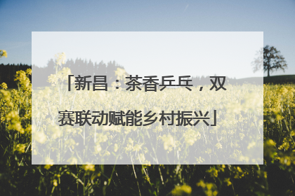 新昌：茶香乒乓，双赛联动赋能乡村振兴
