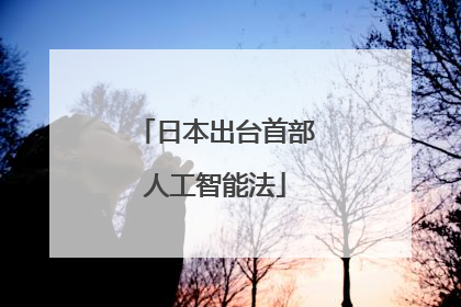 日本出台首部人工智能法