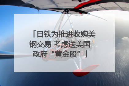 日铁为推进收购美钢交易 考虑送美国政府“黄金股”