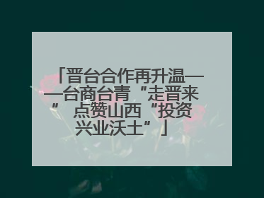 晋台合作再升温——台商台青“走晋来” 点赞山西“投资兴业沃土”