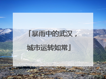 暴雨中的武汉，城市运转如常