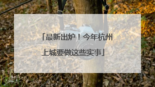 最新出炉！今年杭州上城要做这些实事