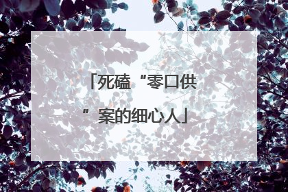 死磕“零口供”案的细心人