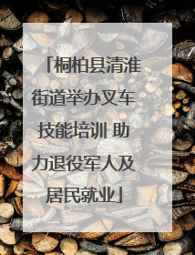 桐柏县清淮街道举办叉车技能培训 助力退役军人及居民就业