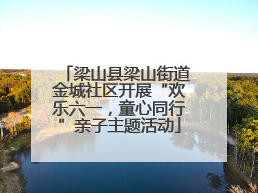 梁山县梁山街道金城社区开展“欢乐六一，童心同行”亲子主题活动
