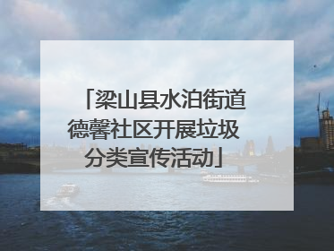 梁山县水泊街道德馨社区开展垃圾分类宣传活动
