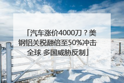汽车涨价4000刀？美钢铝关税翻倍至50%冲击全球 多国威胁反制
