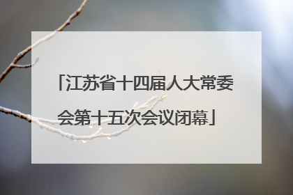 江苏省十四届人大常委会第十五次会议闭幕
