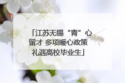 江苏无锡“青”心留才 多项暖心政策礼遇高校毕业生