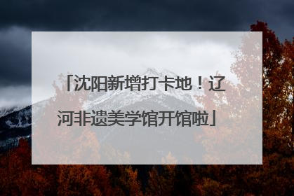 沈阳新增打卡地！辽河非遗美学馆开馆啦