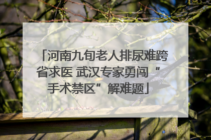 河南九旬老人排尿难跨省求医 武汉专家勇闯“手术禁区”解难题