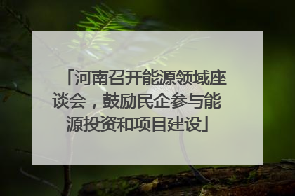 河南召开能源领域座谈会，鼓励民企参与能源投资和项目建设