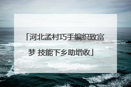 河北孟村巧手编织致富梦 技能下乡助增收