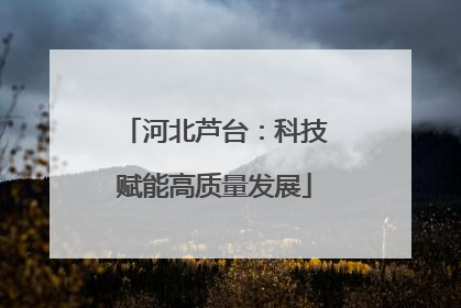 河北芦台：科技赋能高质量发展