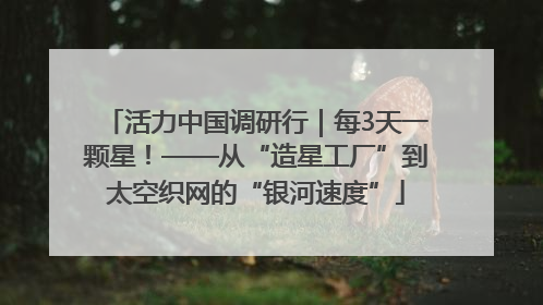 活力中国调研行｜每3天一颗星！——从“造星工厂”到太空织网的“银河速度”