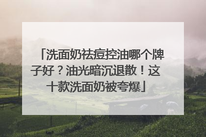 洗面奶祛痘控油哪个牌子好？油光暗沉退散！这十款洗面奶被夸爆