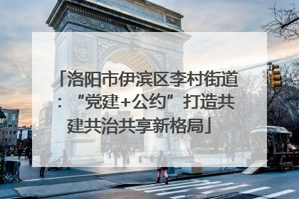 洛阳市伊滨区李村街道：“党建+公约”打造共建共治共享新格局