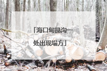 海口甸昆沟一处出现塌方