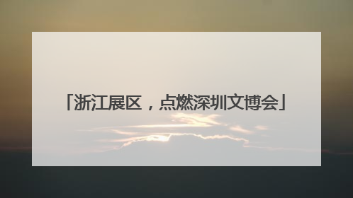 浙江展区，点燃深圳文博会