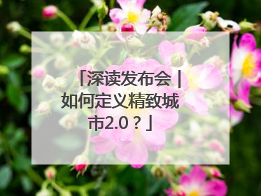深读发布会｜如何定义精致城市2.0？