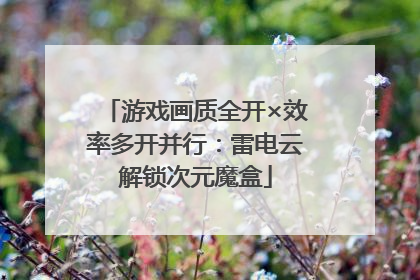 游戏画质全开×效率多开并行：雷电云解锁次元魔盒