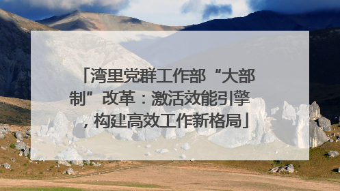 湾里党群工作部“大部制”改革：激活效能引擎，构建高效工作新格局