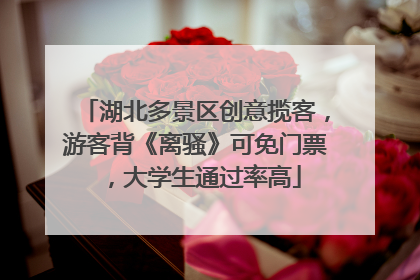湖北多景区创意揽客，游客背《离骚》可免门票，大学生通过率高