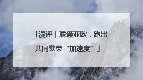 漫评｜联通亚欧，跑出共同繁荣“加速度”