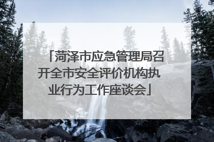 菏泽市应急管理局召开全市安全评价机构执业行为工作座谈会