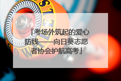 考场外筑起的爱心防线——向日葵志愿者协会护航高考