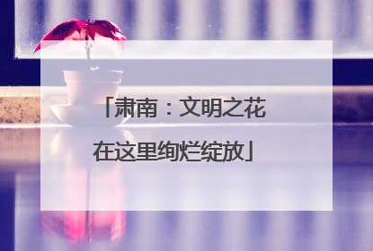 肃南：文明之花在这里绚烂绽放