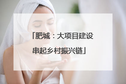 肥城：大项目建设串起乡村振兴链