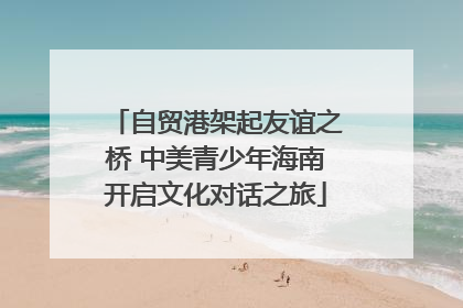 自贸港架起友谊之桥 中美青少年海南开启文化对话之旅