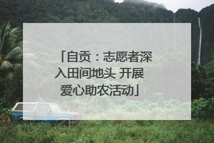 自贡：志愿者深入田间地头 开展爱心助农活动