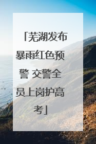 芜湖发布暴雨红色预警 交警全员上岗护高考