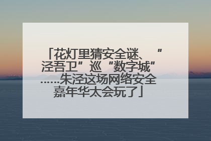 花灯里猜安全谜、“泾吾卫”巡“数字城”……朱泾这场网络安全嘉年华太会玩了