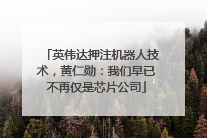 英伟达押注机器人技术，黄仁勋：我们早已不再仅是芯片公司