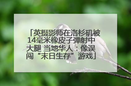 英摄影师在洛杉矶被14毫米橡皮子弹射中大腿 当地华人：像误闯“末日生存”游戏