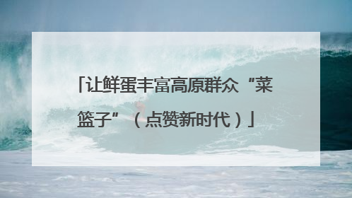 让鲜蛋丰富高原群众“菜篮子”（点赞新时代）