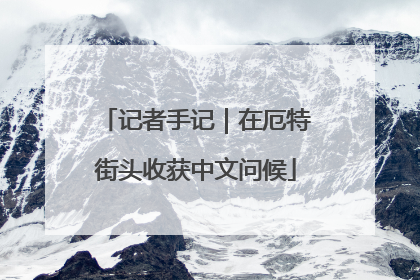 记者手记｜在厄特街头收获中文问候