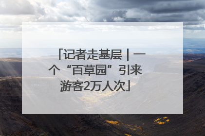 记者走基层｜一个“百草园”引来游客2万人次